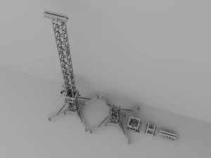 Detailed Concert Truss Leg 3D Model