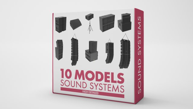 10 Models Sound Systems Collection 3D-Modell .c4d .max .obj .3ds .fbx .stl .blend 