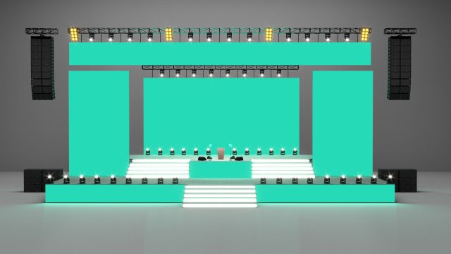 Concert Stage Modelo 3D .c4d .max .obj .3ds .fbx .stl .blend 