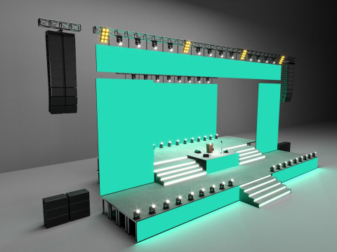 Concert Stage 3D Model
