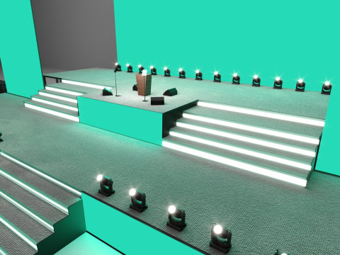 Concert Stage 3D Model