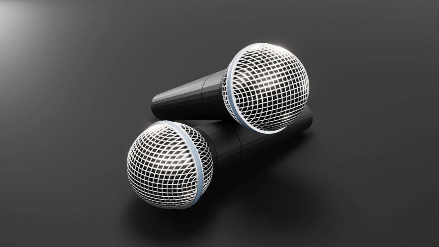 Microphone 3D Model .c4d .max .obj .3ds .fbx .stl .blend 
