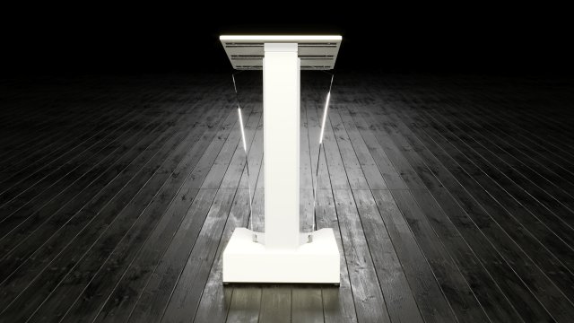 Transparent Lectern Podium 3D Модель .c4d .max .obj .3ds .fbx .stl .blend 