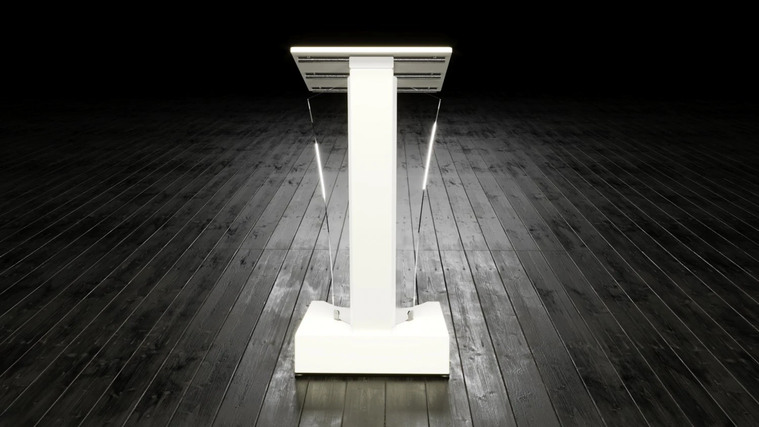 Transparent Lectern Podium 3D Model .c4d .max .obj .3ds .fbx .stl .blend