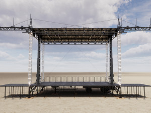 Concert Mobile Stage Modello 3D