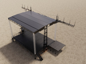 Concert Mobile Stage Modello 3D