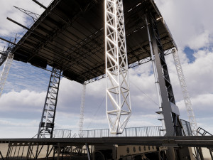 Concert Mobile Stage Modello 3D