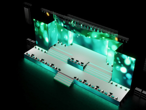 Concert Stage 4 Design 3D मॉडल