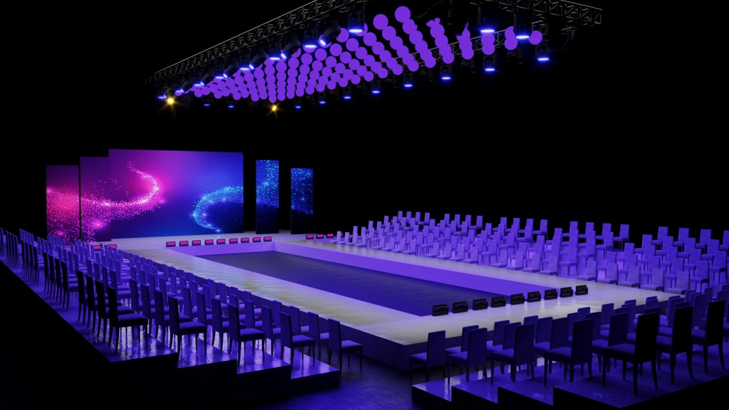 Fashion Show Catwalk 2 Design 3D Model .c4d .max .obj .3ds .fbx .stl .blend 