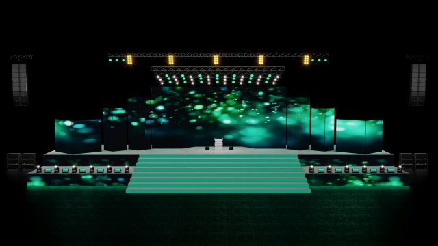 Concert Stage 5 Design 3D Model .c4d .max .obj .3ds .fbx .stl .blend 
