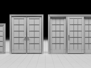 Door Window Set Modello 3D