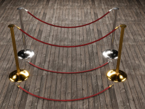 Silver and Gold Stanchion Modelo 3D
