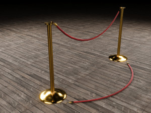 Silver and Gold Stanchion Modelo 3D