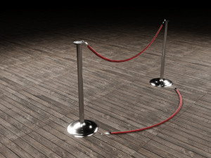 Silver and Gold Stanchion Modelo 3D