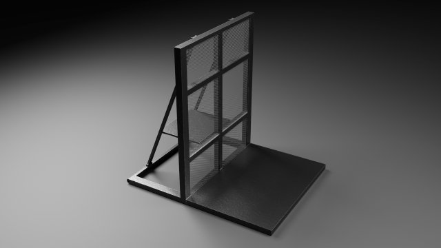 Concert Event Barrier 3D Model .c4d .max .obj .3ds .fbx .stl .blend 