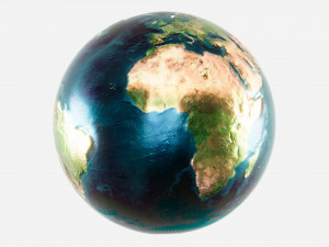 Realistic Planet Earth Modello 3D