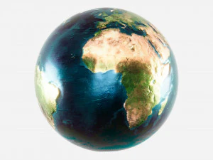 Planeta Tierra realista Modelo 3D