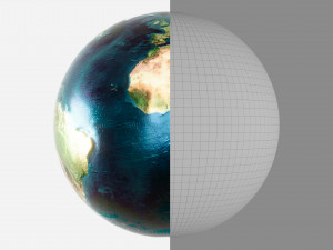 Realistic Planet Earth 3D Model