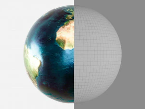 Realistic Planet Earth 3D Model