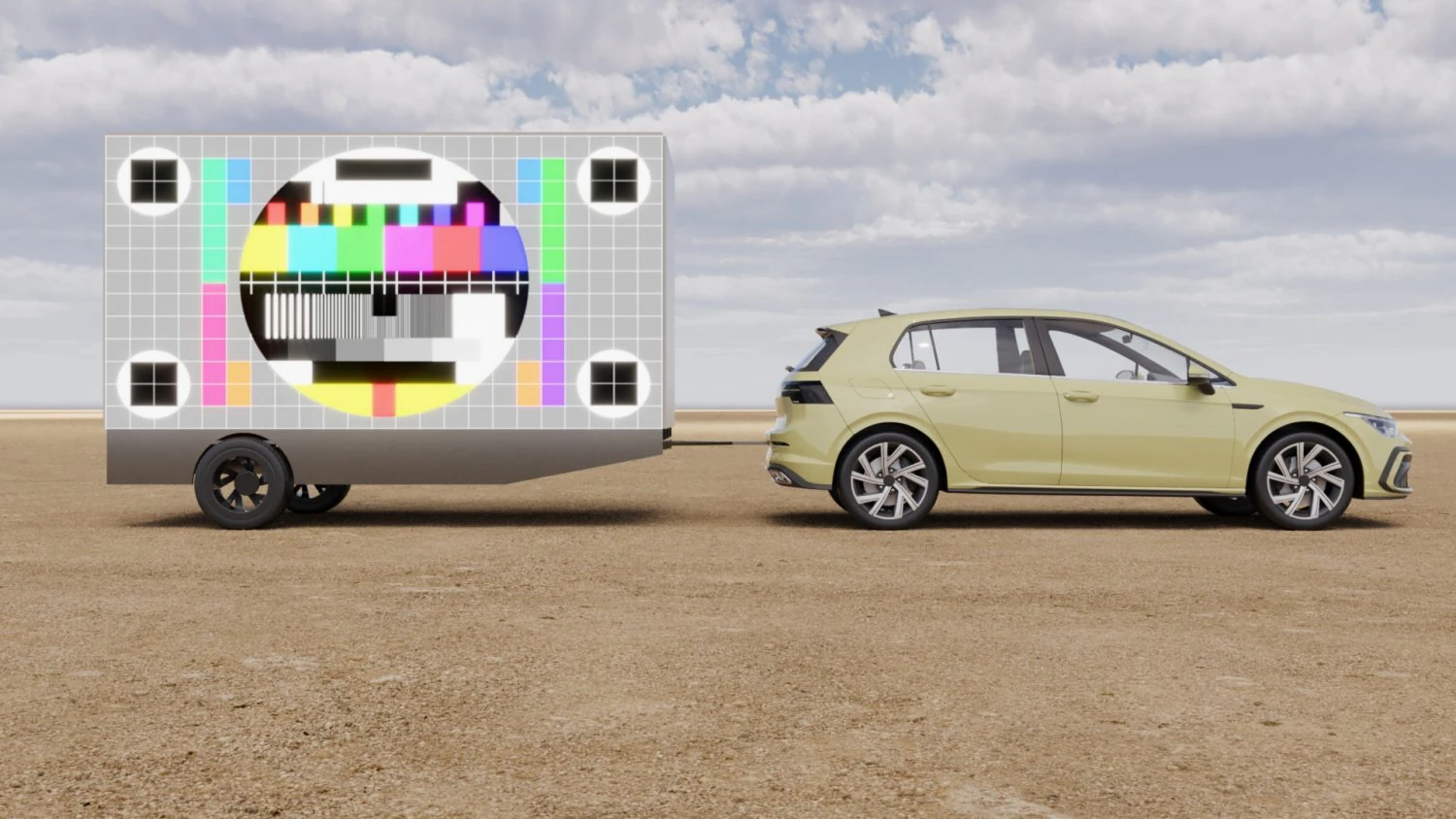 Advertising Led Screen Car Back 3D Model .c4d .max .obj .3ds .fbx .stl .blend 