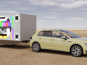 Advertising Led Screen Car Back Modelo 3D