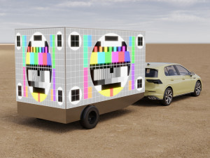 Advertising Led Screen Car Back Modelo 3D