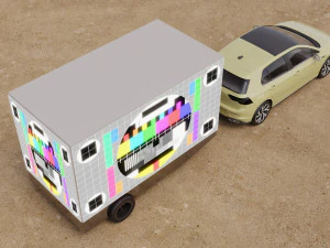 Advertising Led Screen Car Back 3D Model