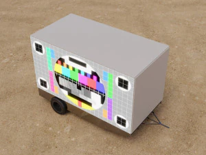 Advertising Led Screen Car Back 3D Model