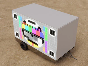 Advertising Led Screen Car Back 3D Model