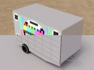 Advertising Led Screen Car Back 3D Model