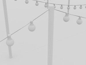 Light Bulb String 3D मॉडल