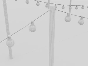 Струна лампочки 3D Модель