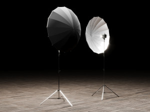 Photo Studio Umbrella Light 3D 模型