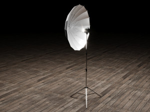 Photo Studio Umbrella Light 3D Model