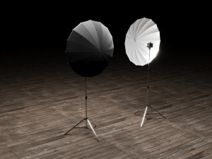 Photo Studio Umbrella Light 3D Model