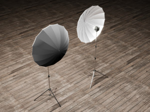 Photo Studio Umbrella Light 3D Model