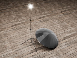 Photo Studio Umbrella Light 3D Model