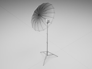 Photo Studio Umbrella Light 3D Model