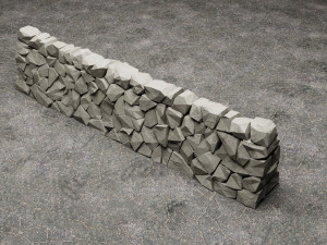 Stone Wall 3D Model