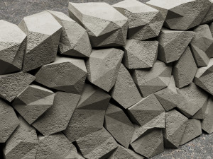Stone Wall 3D Model