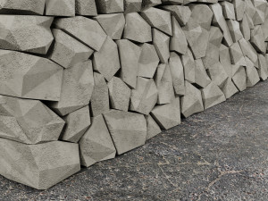 Stone Wall 3D Model