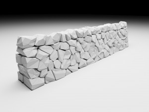 Stone Wall 3D Model