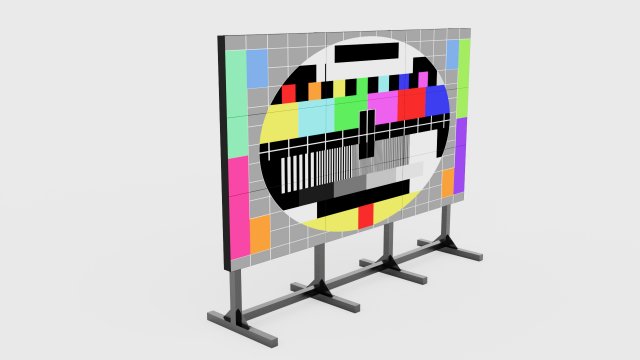 Video Wall Screen 3D Modell .c4d .max .obj .3ds .fbx .stl .blend