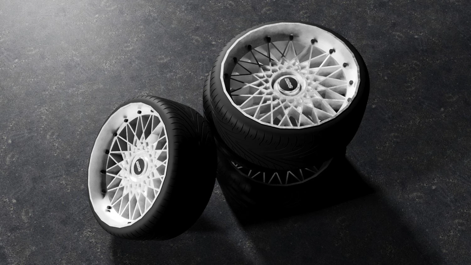 BSS Tire Rim 3D Model .c4d .max .obj .3ds .fbx .stl .blend