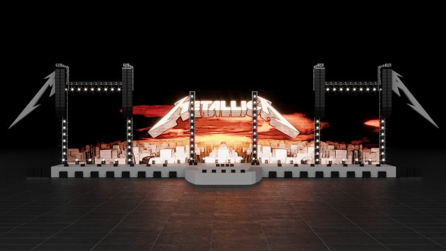 Metallica Slane Castle 2019 Concert Stage Modello 3D .c4d .max .obj .3ds .fbx .stl .blend 