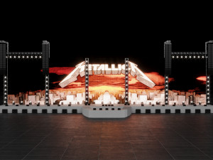 Metallica Slane Castle 2019 Concert Stage 3D Model