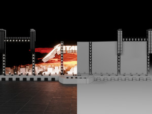 Metallica Slane Castle 2019 Concert Stage Modello 3D