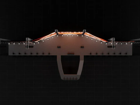 Metallica Slane Castle 2019 Concert Stage 3D Model