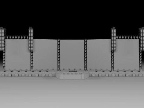 Metallica Slane Castle 2019 Concert Stage 3D Model