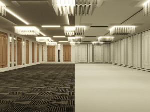 Hotel Ballroom and Convention Center 3D-Modell